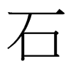 石字中国台湾字形